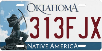 OK license plate 313FJX