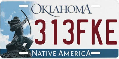 OK license plate 313FKE