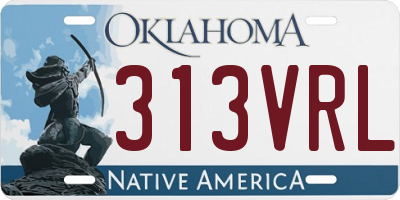 OK license plate 313VRL