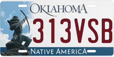 OK license plate 313VSB