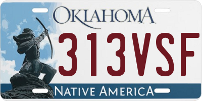 OK license plate 313VSF