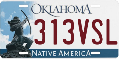 OK license plate 313VSL