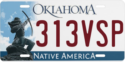 OK license plate 313VSP