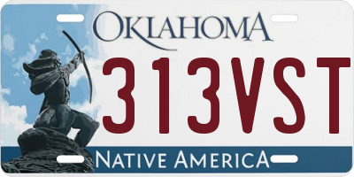 OK license plate 313VST