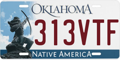 OK license plate 313VTF
