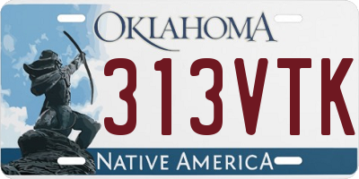 OK license plate 313VTK