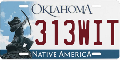 OK license plate 313WIT