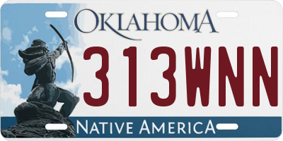 OK license plate 313WNN