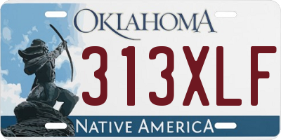OK license plate 313XLF