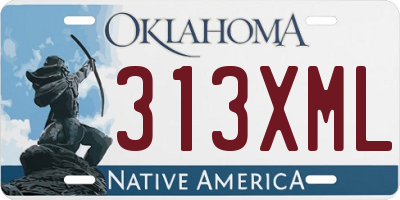 OK license plate 313XML
