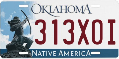OK license plate 313XOI
