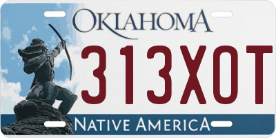 OK license plate 313XOT