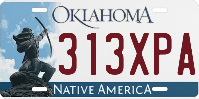 OK license plate 313XPA