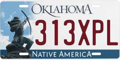 OK license plate 313XPL