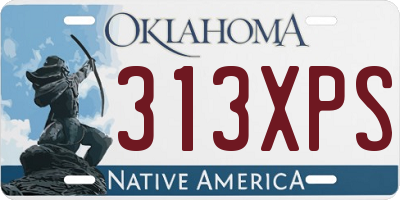 OK license plate 313XPS