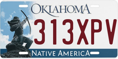 OK license plate 313XPV