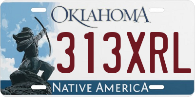 OK license plate 313XRL