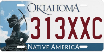 OK license plate 313XXC