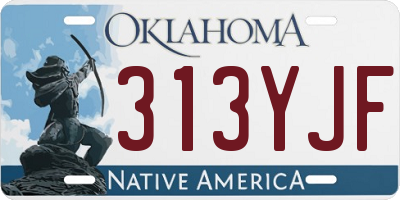 OK license plate 313YJF