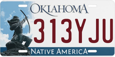 OK license plate 313YJU