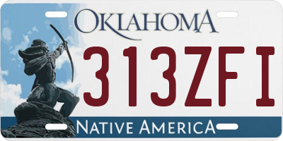 OK license plate 313ZFI
