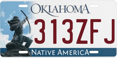 OK license plate 313ZFJ