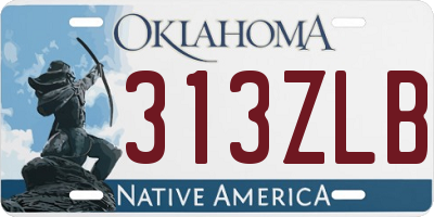 OK license plate 313ZLB