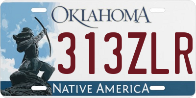 OK license plate 313ZLR