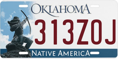 OK license plate 313ZOJ