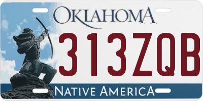 OK license plate 313ZQB