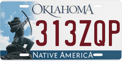 OK license plate 313ZQP