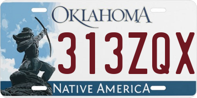 OK license plate 313ZQX