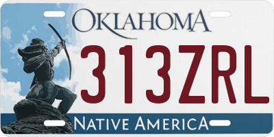 OK license plate 313ZRL