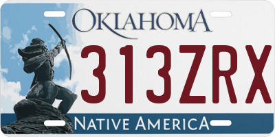 OK license plate 313ZRX