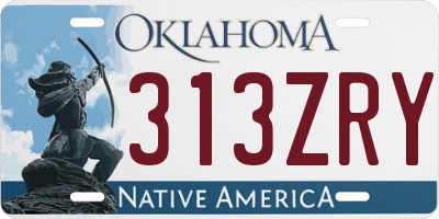 OK license plate 313ZRY