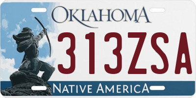 OK license plate 313ZSA