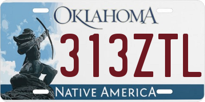 OK license plate 313ZTL