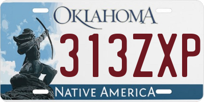 OK license plate 313ZXP