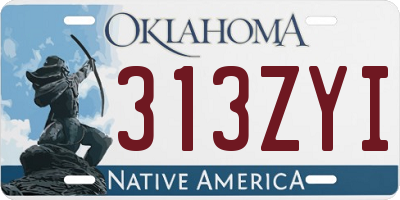 OK license plate 313ZYI