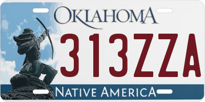 OK license plate 313ZZA