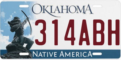 OK license plate 314ABH