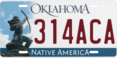 OK license plate 314ACA