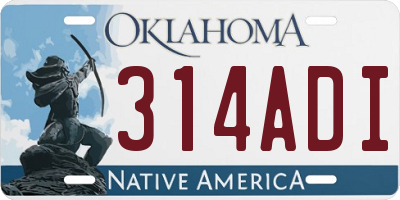 OK license plate 314ADI
