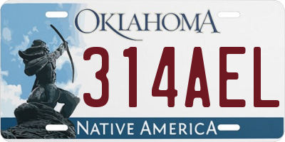 OK license plate 314AEL
