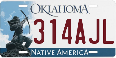 OK license plate 314AJL