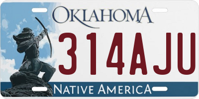 OK license plate 314AJU