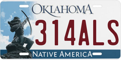 OK license plate 314ALS
