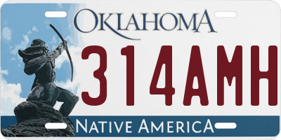 OK license plate 314AMH
