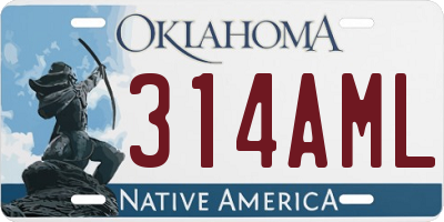 OK license plate 314AML