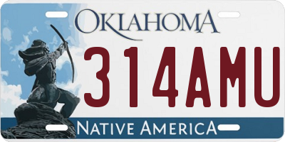 OK license plate 314AMU